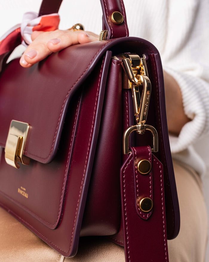 MAISON RINCEAU | Le Petit Apollon Bordeaux - Sac bandoulière en cuir