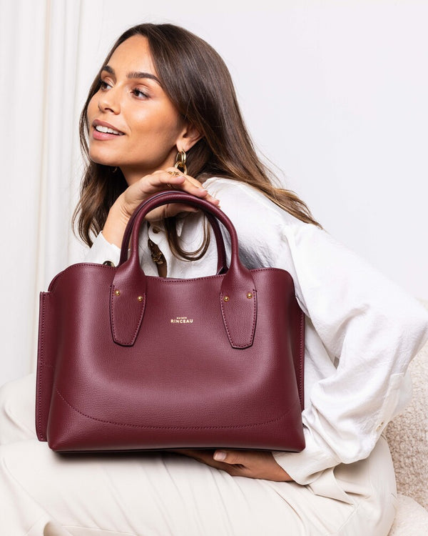Maison Rinceau MAISON RINCEAU | Le Grand Rosa Bordeaux Grainé - Sac bandoulière en cuir